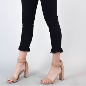 Black Ruffle Hem Jeans